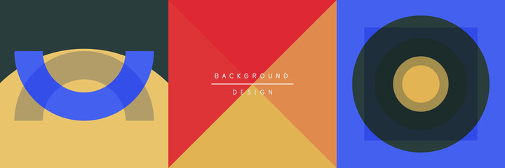 Fototapeta premium Neo memphis geometric pattern with circles, squares and lines. Pop art abstract background for covers, banners, flyers and posters and other templates