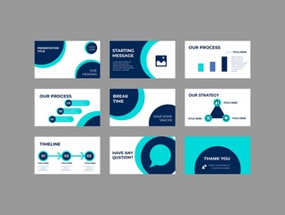 Company Investment Presentation, Pitch deck Vector Template
