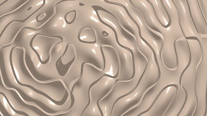 Simple light Tumbleweed monochromic 3D abstract background image made of plain crackle patterns with shadow perspectives