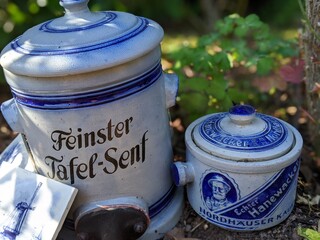 Mustard Pots in Greenery