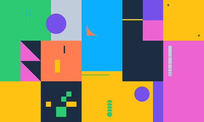 Bauhaus Abstract Vector Composition Design