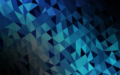 Fototapeta premium Dark BLUE vector low poly cover.
