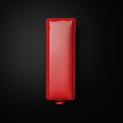 Balloon letter I 3d illustration