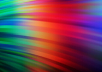 Dark Multicolor, Rainbow vector pattern with liquid shapes.
