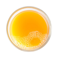 Glass of tasty peach juice on white background