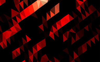 Light Red vector shining triangular pattern.