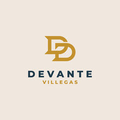 Creative Professional Trendy Monogram D Logo Design, Initial Based Alphabet Icon Logo