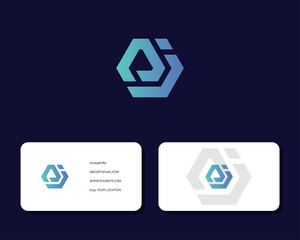 Letter A J logo design with business card vector template.. creative minimal monochrome monogram symbol. Premium business logotype. Graphic alphabet symbol for corporate identity