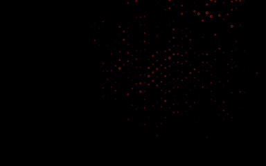 Dark Orange vector background with bubbles.