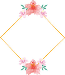 frame with flowers , wedding invitation