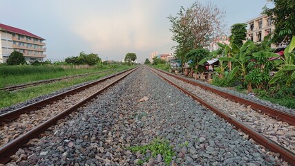 Fototapeta premium railway in the countryside