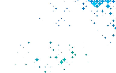 Light Blue, Green vector pattern with christmas stars.