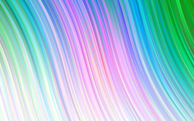 Light Multicolor, Rainbow vector template with bent ribbons.