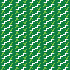 Vector seamless pattern texture background with geometric shapes, colored in green, white colors.