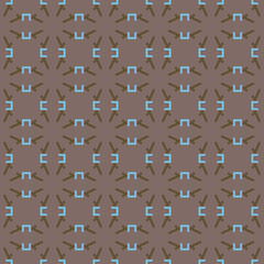 Vector seamless pattern texture background with geometric shapes, colored in brown, blue colors.
