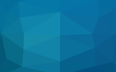 Dark BLUE vector blurry triangle pattern.