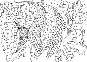 vector illustration of a fish