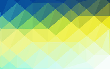 Fototapeta na wymiar Light Blue, Yellow vector triangle mosaic template.