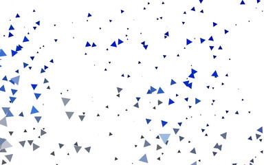 Light BLUE vector template with crystals, triangles.