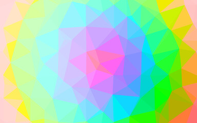 Light Multicolor, Rainbow vector polygonal template.