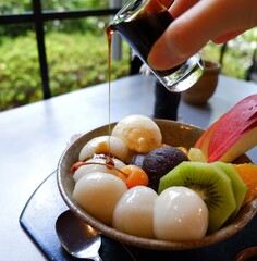 白玉クリームあんみつ