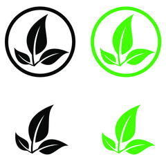 Biodegradable vector icon set. recyclable plastic free package illustration sign collection. 