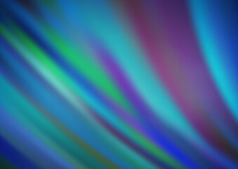 Light BLUE vector template with bent ribbons.