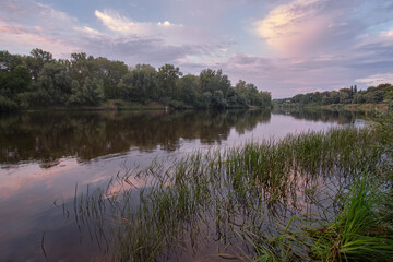 sunrise over the river