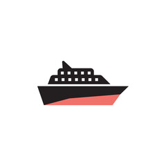 Obraz premium Cruise ship transportation icon design template vector