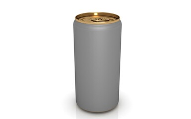 3D illustration of can mock up on white background