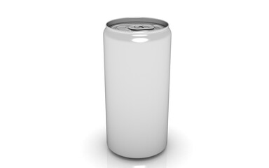3D illustration of can mock up on white background