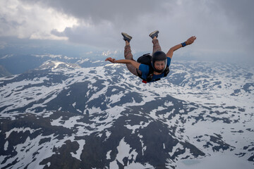 Skydivers over Norway