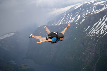 Skydivers over Norway