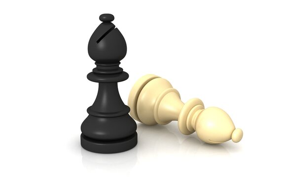 3D illustration of chess piece business concept