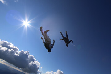 Skydivers over norway