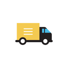 Box truck transportation icon design template vector