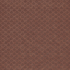 Fototapeta premium Metallic Copper Pattern on Reddish Brown Vintage Leather Texture Background