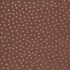 Metallic Copper Pattern on Reddish Brown Vintage Leather Texture Background