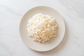 cooked rice on plate