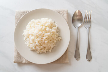 cooked rice on plate