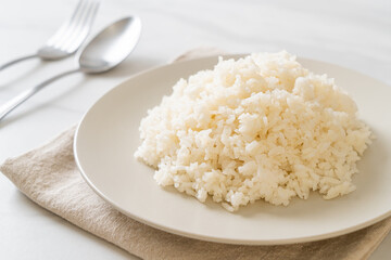 cooked rice on plate