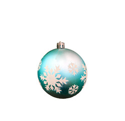 Isolated on white background Christmas ball on the Christmas tree