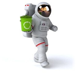 Fun astronaut - 3D Illustration