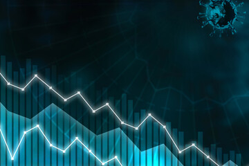 Reducing the number of infected covid-19. Stabilization of the global situation with coronavirus concept with copy space