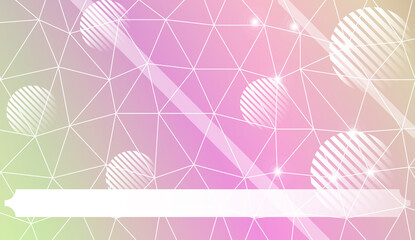 Decorative background with triangles, line, circle, space for text. Bright background for poster, banner, flyer. Vector illustration. Creative gradient color.