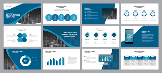 template presentation design and page layout design for brochure ,book , ,annual report and company profile , with info graphic elements design