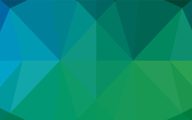 Fototapeta na wymiar Light Blue, Green vector abstract polygonal layout.