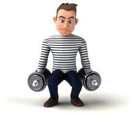 Fun 3D cartoon casual character