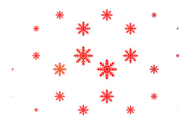 Light Red vector cover with beautiful snowflakes.