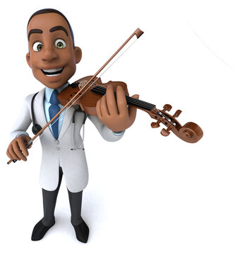 3D Illustration of a doctor volonist